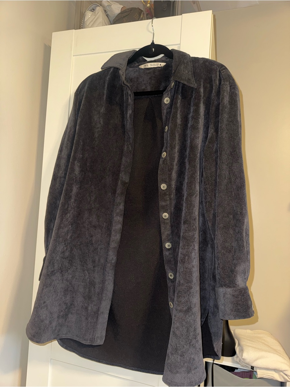 Zara Grey Corduroy Shacket